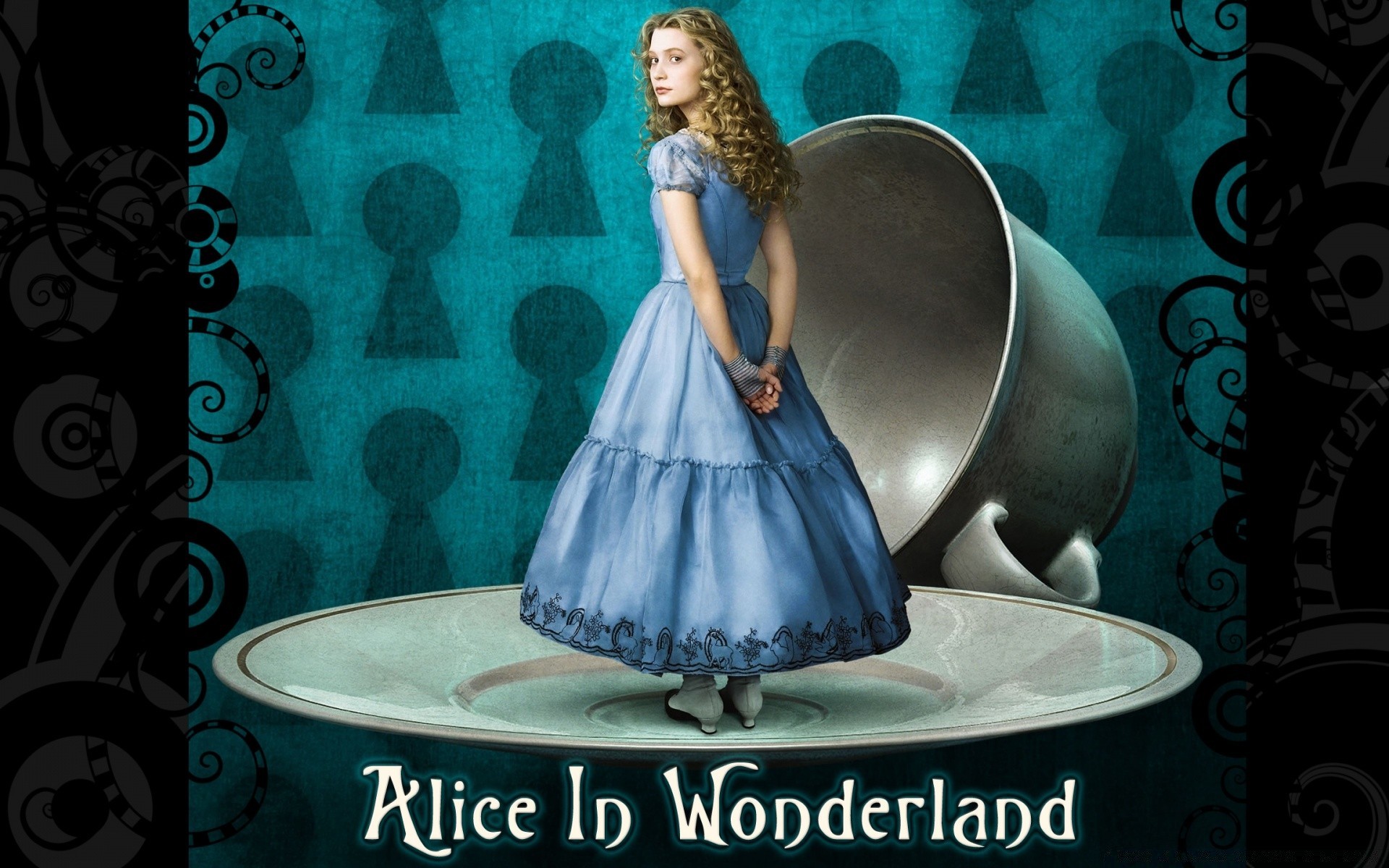 alice in wonderland indoors fashion retro elegant woman