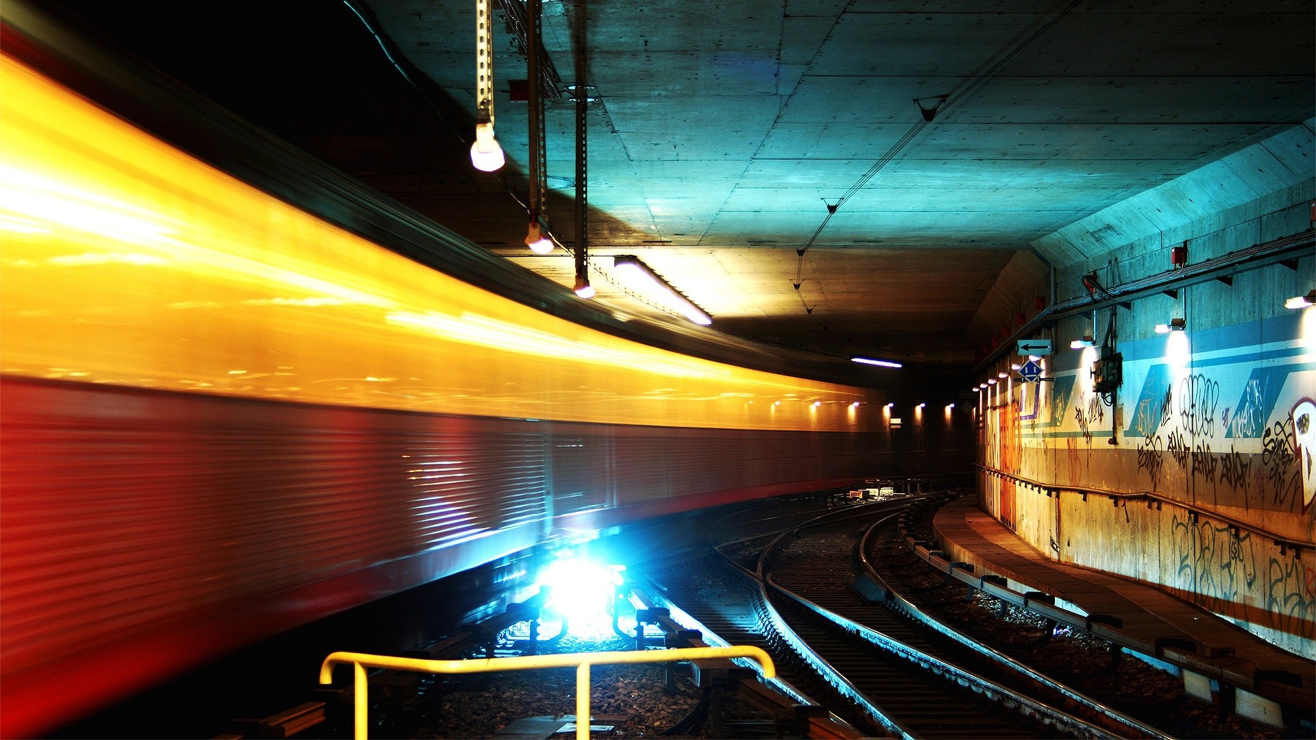 trains transportation system blur motion tube light traffic car fast road highway bridge speed tunnel bus evening travel dusk city downtown