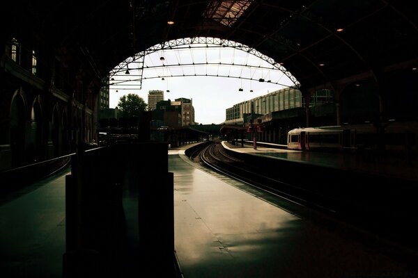 Vue depuis le tunnel du train