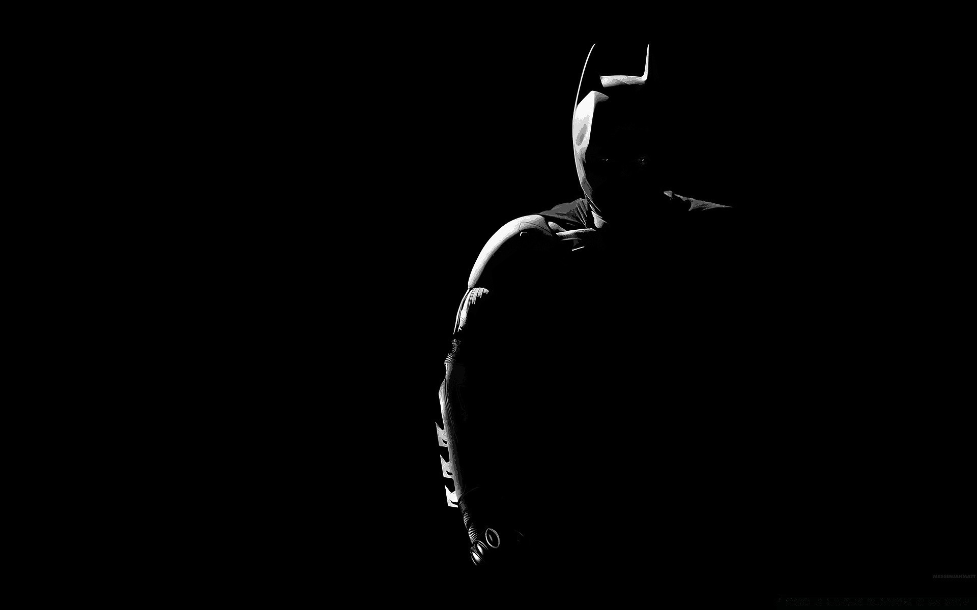 batman monochrome art silhouette motion action shadow one