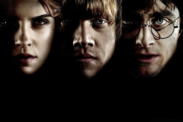 Die Hauptfiguren des Harry-Potter-Films sind Gesichter