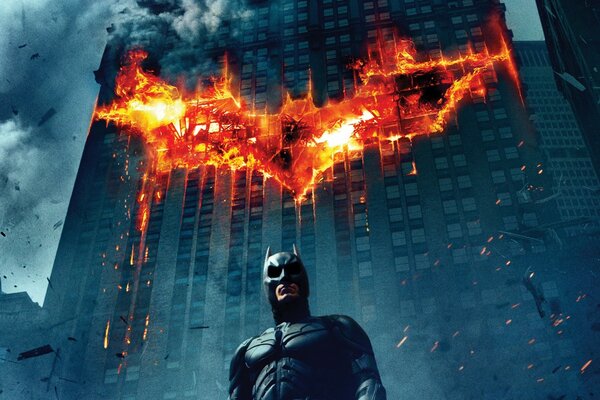 Batman fiamme in città