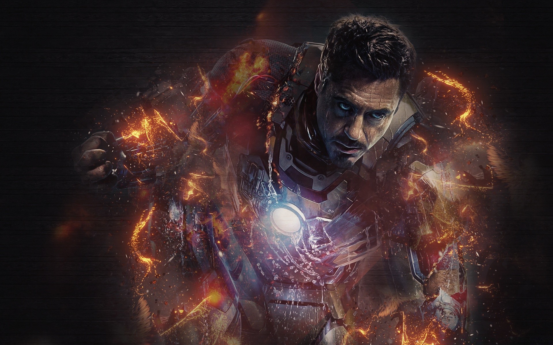 iron man smoke flame fantasy energy surreal