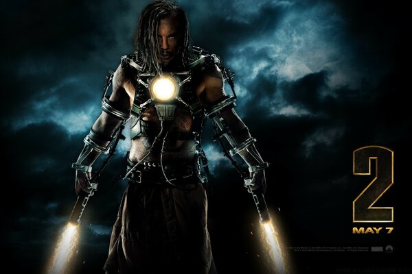 The hero with long hair from the movie iron Man