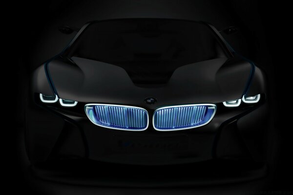 BMW con griglia radiatori neon