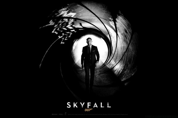 The screensaver for the movie. The figure of a man in the barrel of a weapon