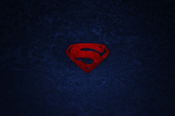 Emblema rojo del superhéroe Superman 