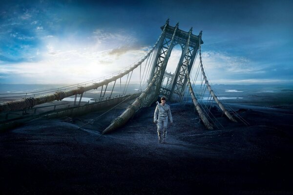 Fantasy bridge sea sky