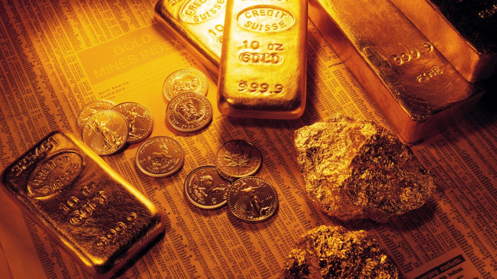 Золото слитки монеты