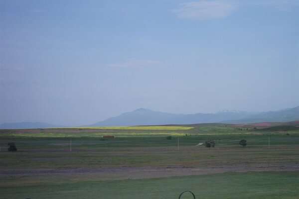 The green field of the native expanses of the country