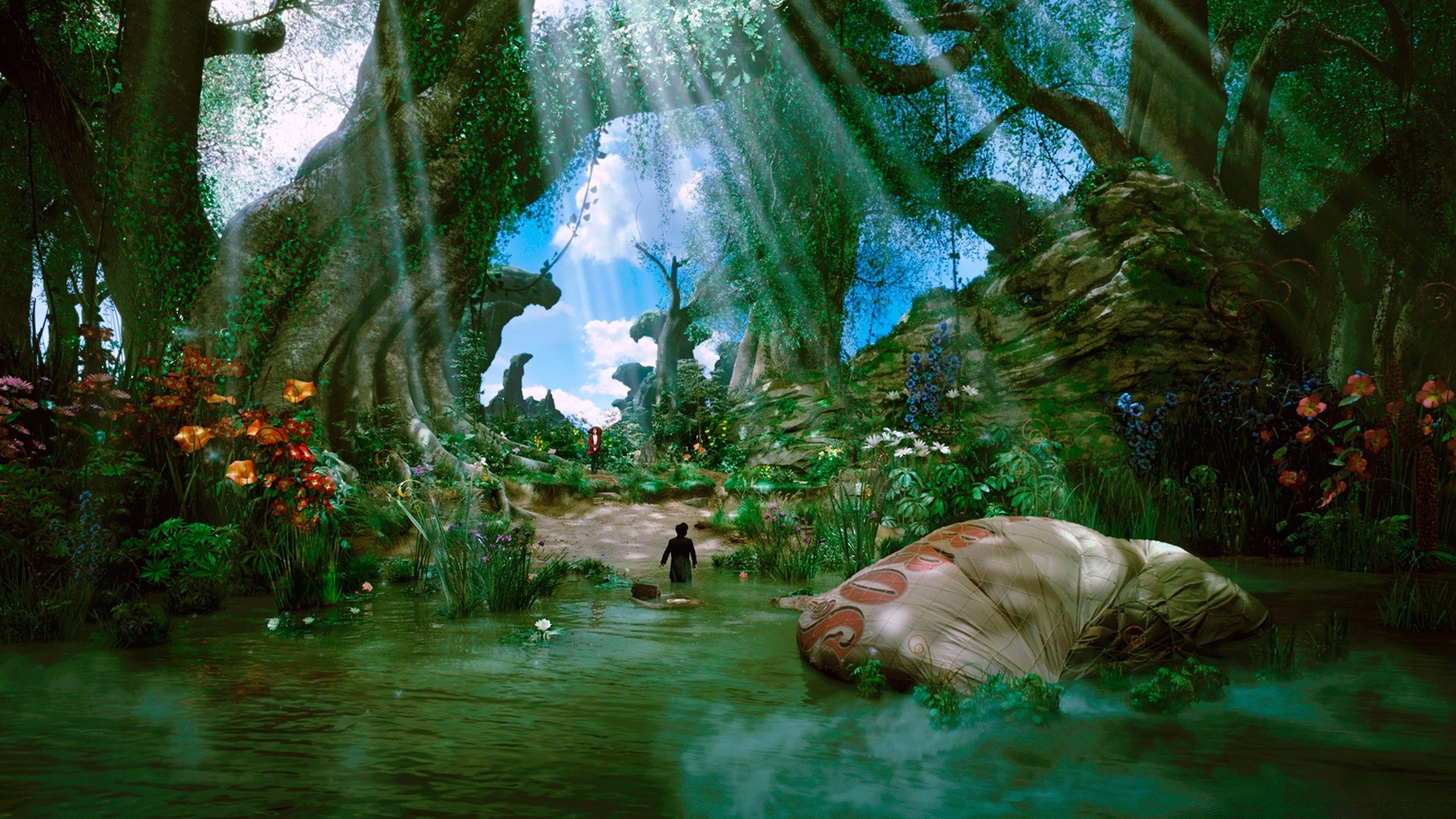 oz the great and powerful water nature tree wood tropical river waterfall travel wet beautiful light underwater