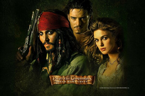 Protagonistas de la película Piratas del Caribe