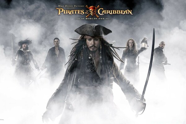 The main characters of Pirates of the Caribbean