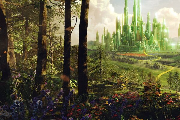 Vista de la ciudad de la película el Mago de Oz