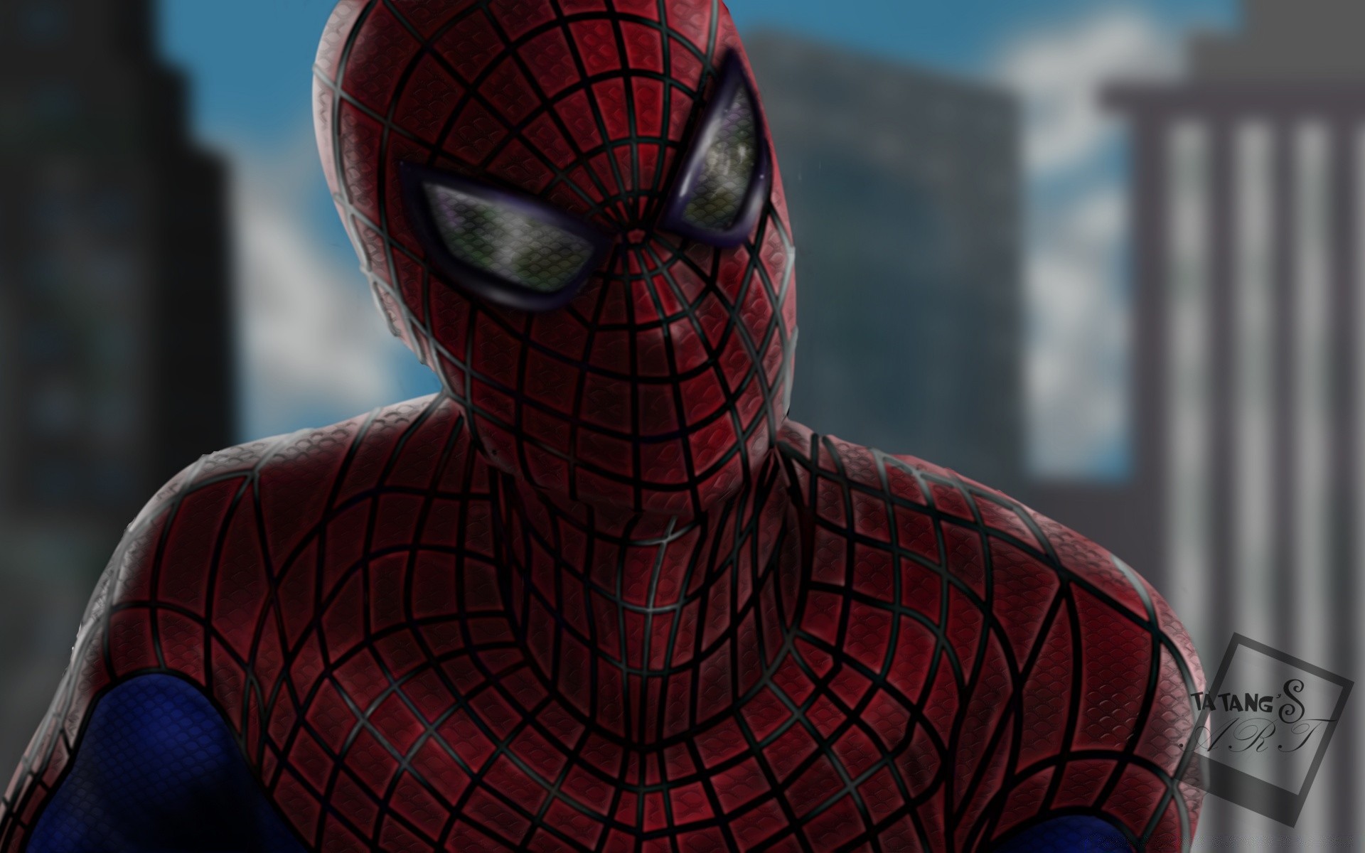 spider-man un portrait homme couleur