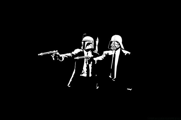 Star Wars silhouettes of heroes