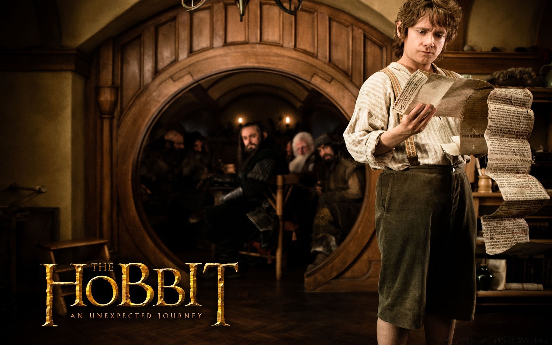 the hobbit indoors adult woman man one sit