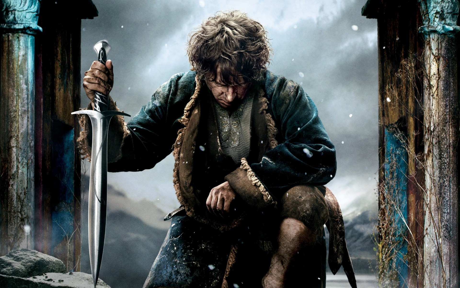 hobbit da solo adulto uomo ritratto inverno neve musica freddo indossare donna