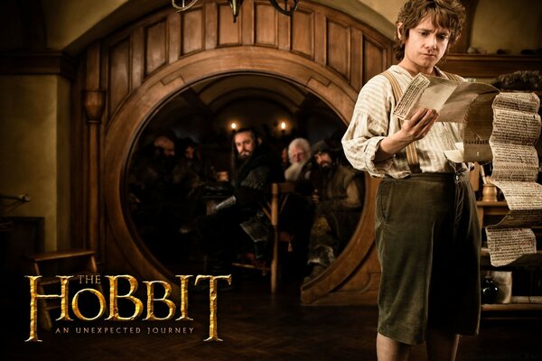 Ein Bild aus dem Hobbit-Film mit dem Bild eines Mannes