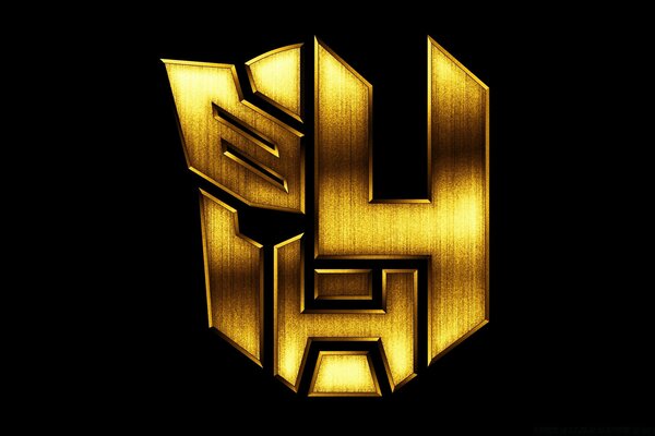 Transformers: Gold auf schwarzem Hintergrund