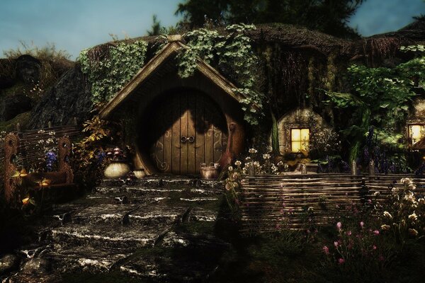 A small, cozy Hobbit house