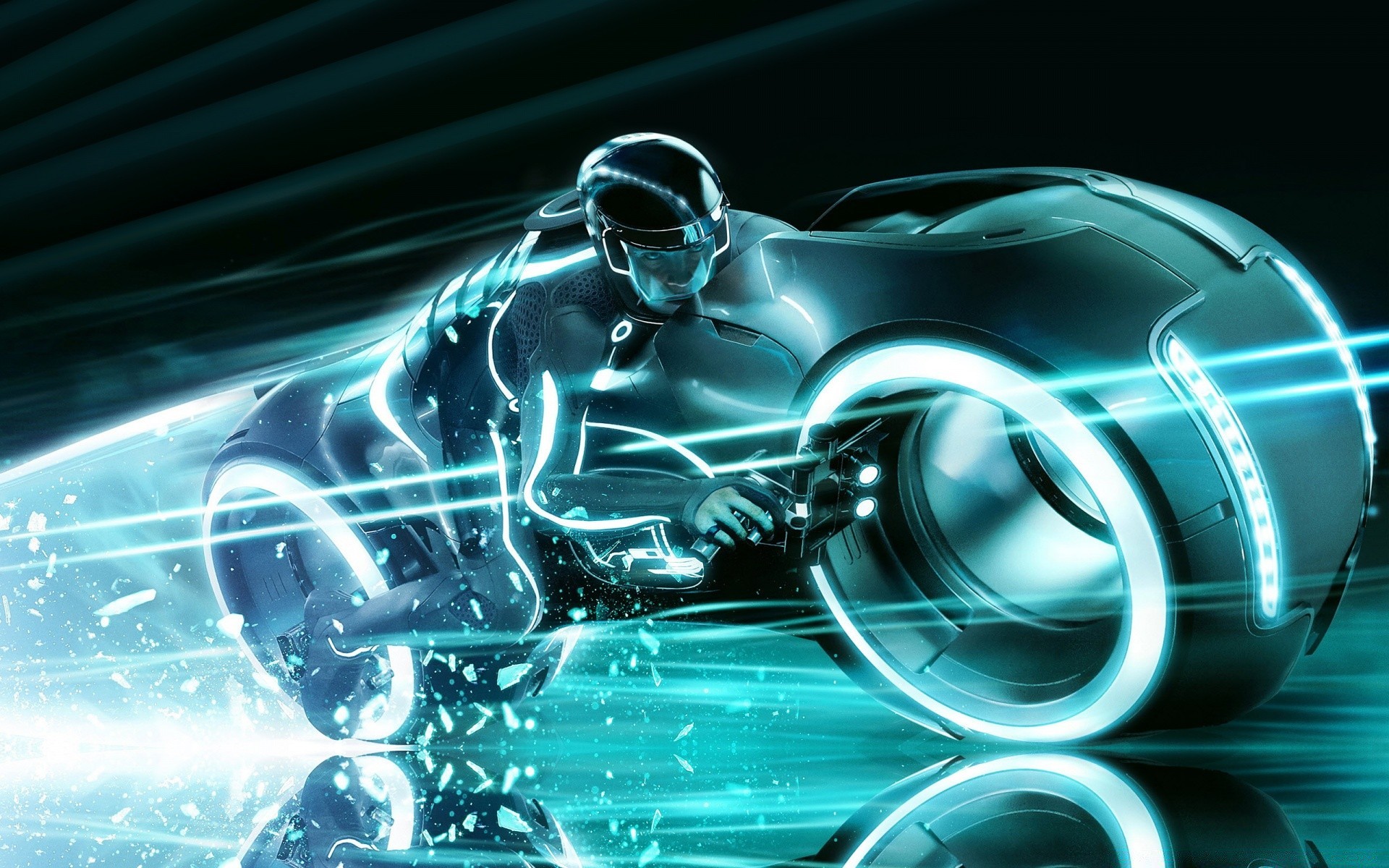 tron: eredità desktop tecnologia luce astratto movimento scienza