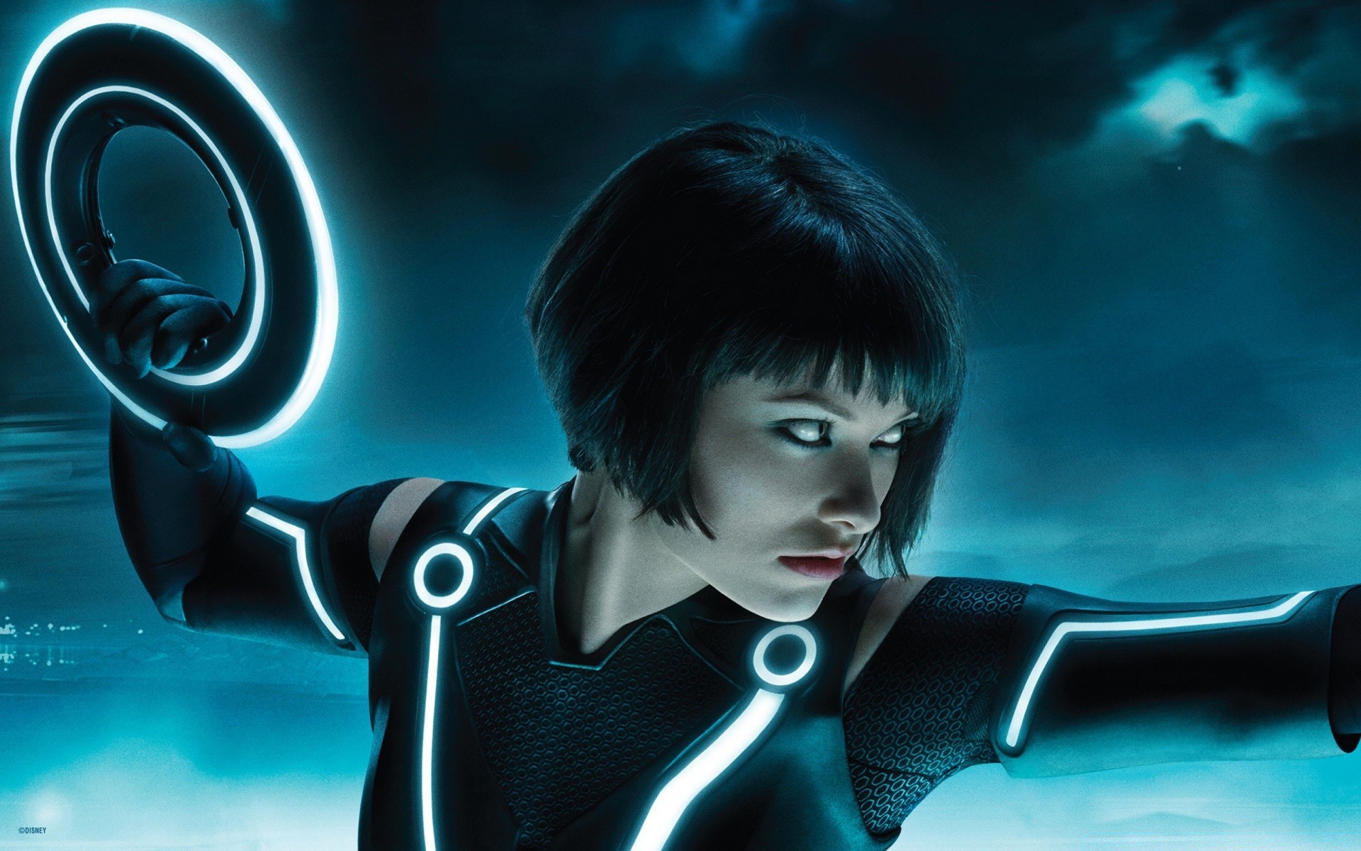 tron legacy technology computer woman girl desktop adult human