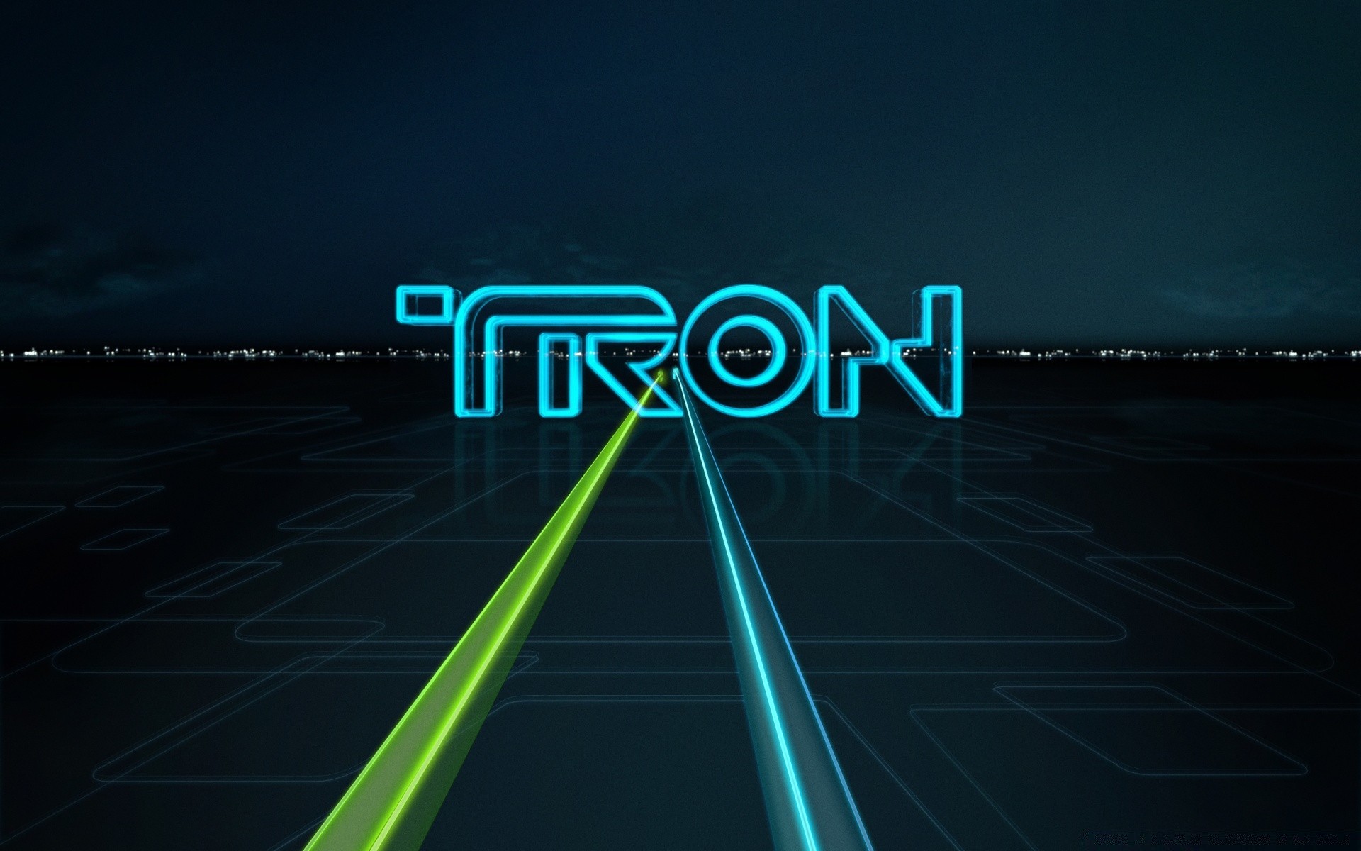 tron legacy sky dark illuminated fast blur