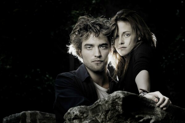 Sessão fotográfica para o filme Crepúsculo, Edward e Bella