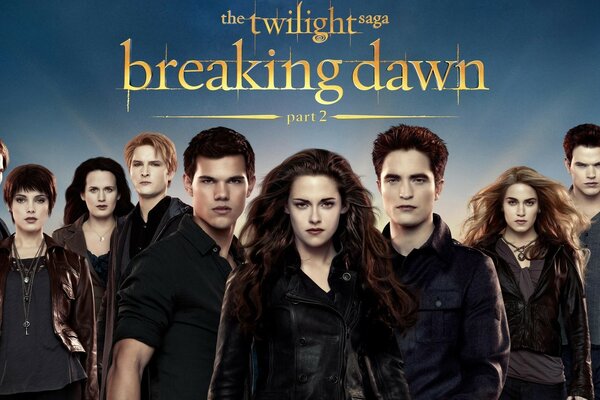 The title of the film twilight, all the heroes together