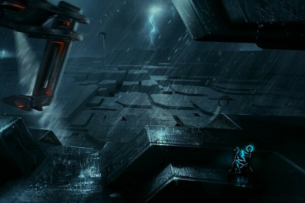 Imagem do filme. Tron: O legado