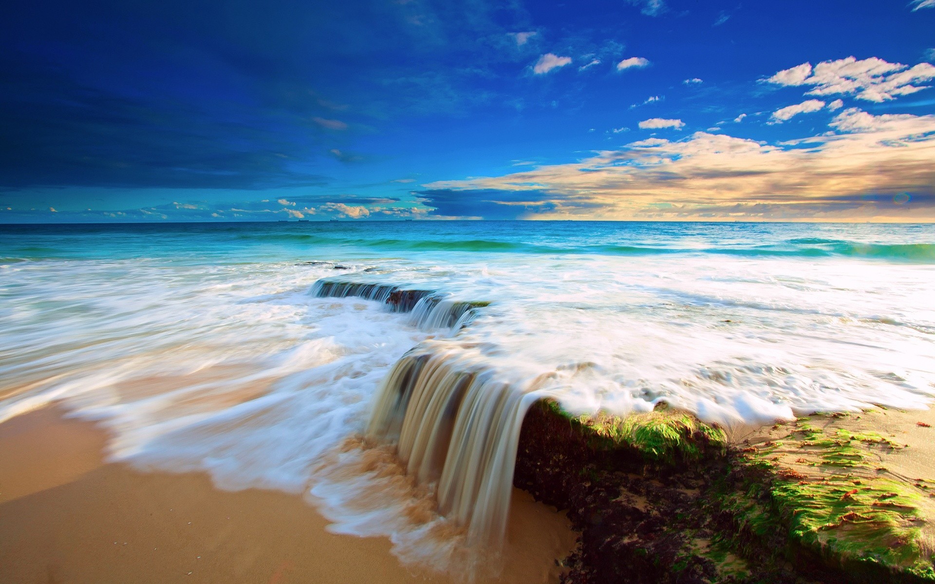 mare e oceano acqua spiaggia viaggi sabbia mare oceano paesaggio mare surf sole tramonto tropicale cielo bel tempo estate vacanza isola onda