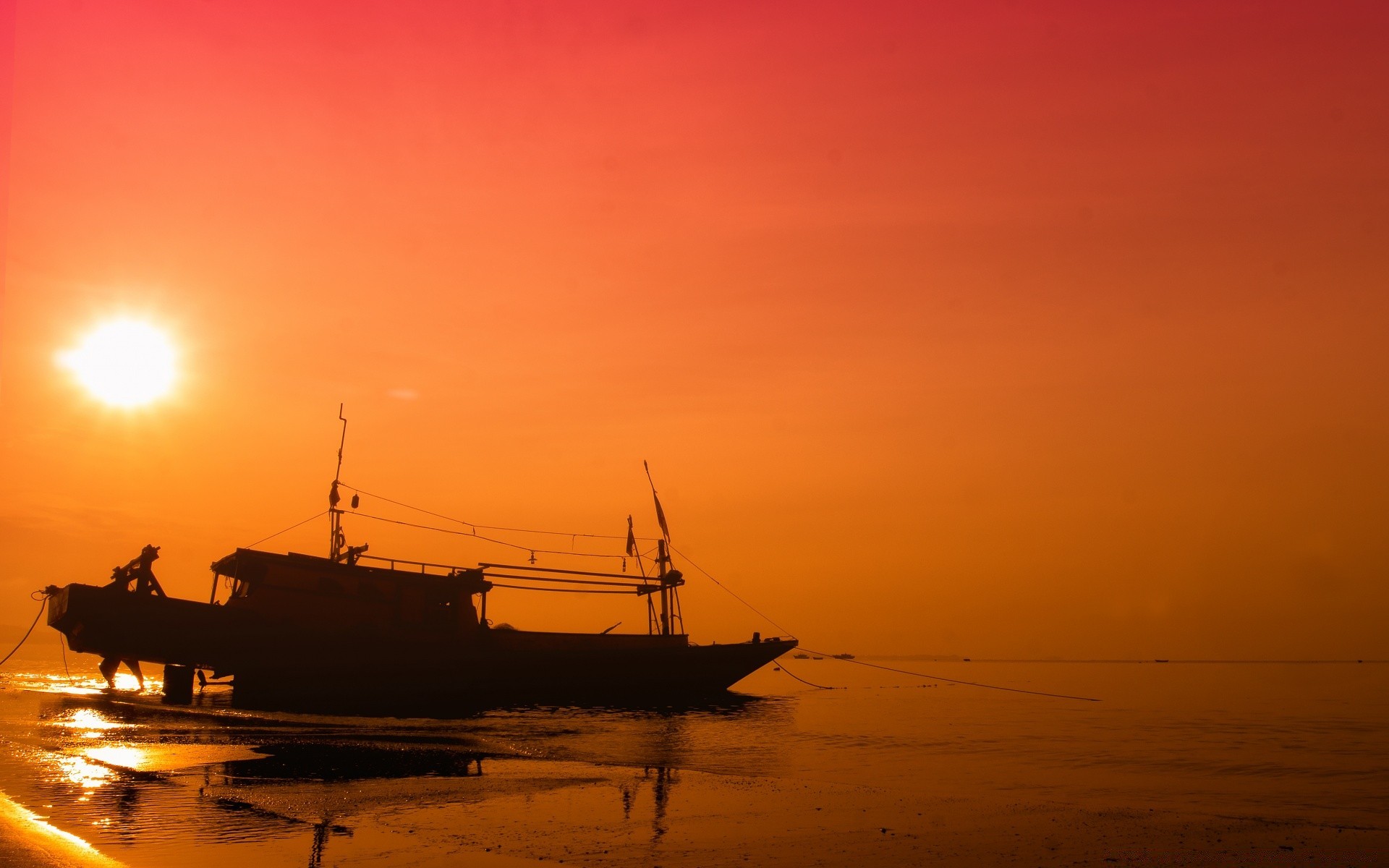 mare e oceano tramonto alba acqua mare oceano spiaggia sole illuminato crepuscolo silhouette sera moto d acqua pescatore barca mare paesaggio cielo riflessione sistema di trasporto