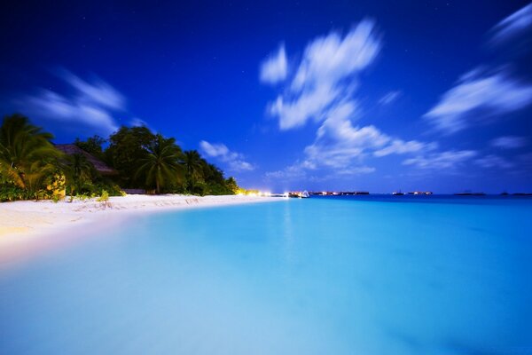 A beach on a tropical island. Ocean