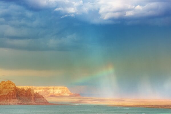 Beautiful sky on the sea after a storm