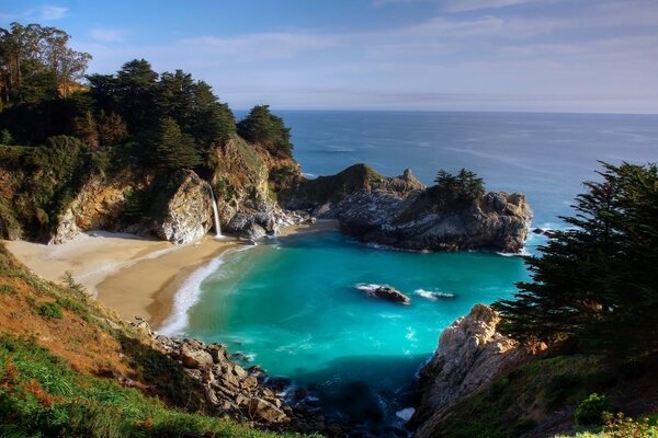 Belle plage au bord de l océan