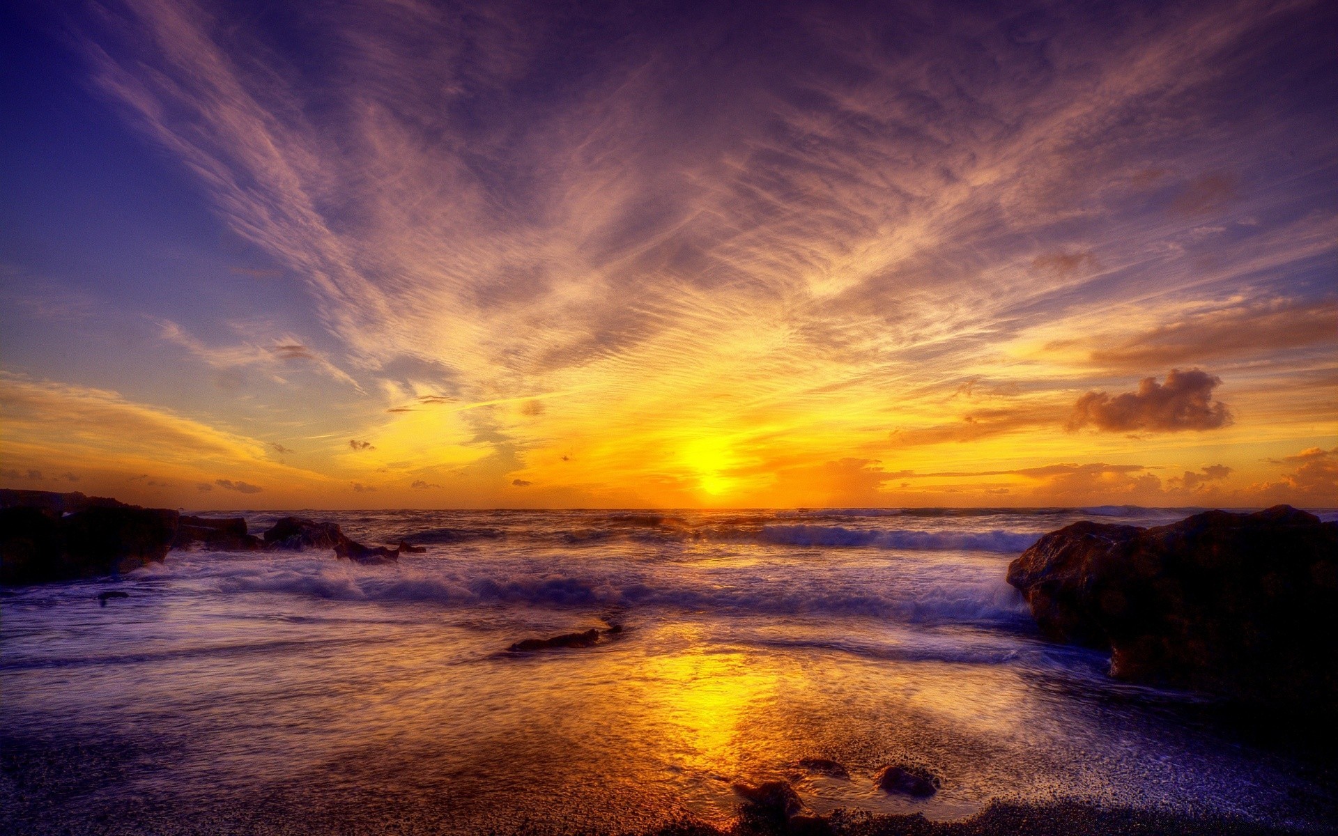 sea and ocean sunset water dusk dawn evening beach sky sea ocean sun landscape seascape seashore nature