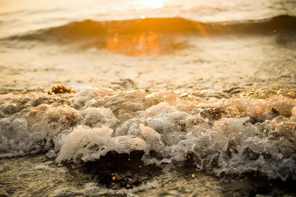 Meerlandschaft Schaumwasser