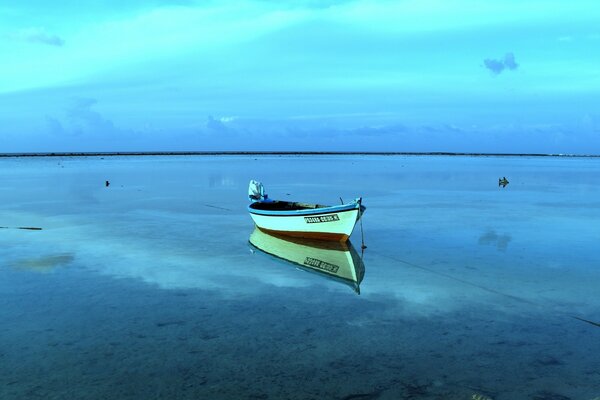 Motor boat on the ocean