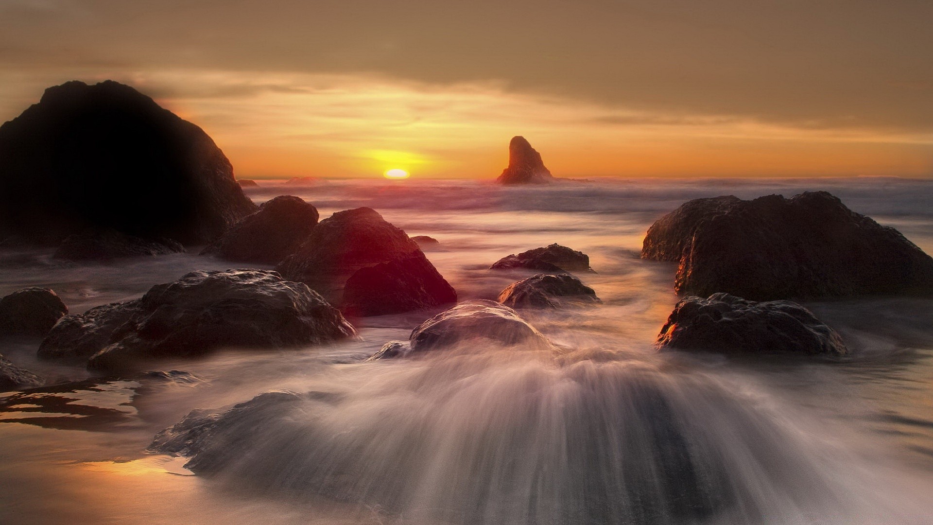 mer et océan coucher de soleil aube eau soir crépuscule plage océan paysage mer soleil paysage voyage mer ciel