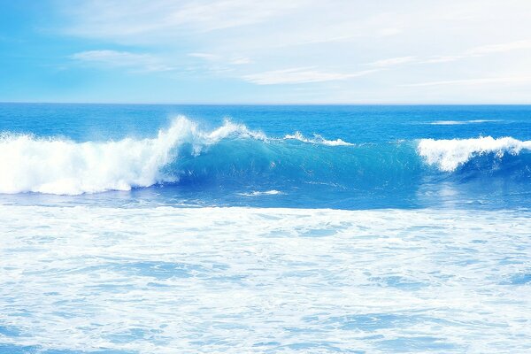 Paisagem do resort: grandes ondas