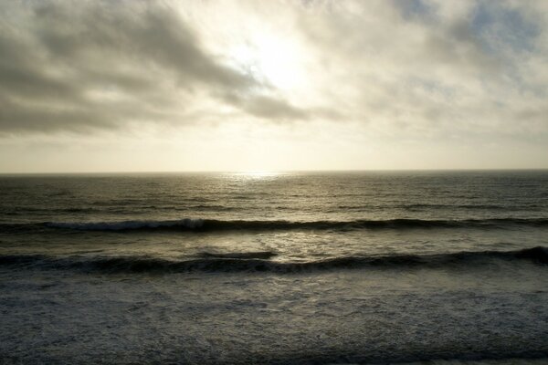 Storm on the boundless ocean