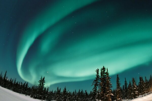 Aurora boreal en Siberia