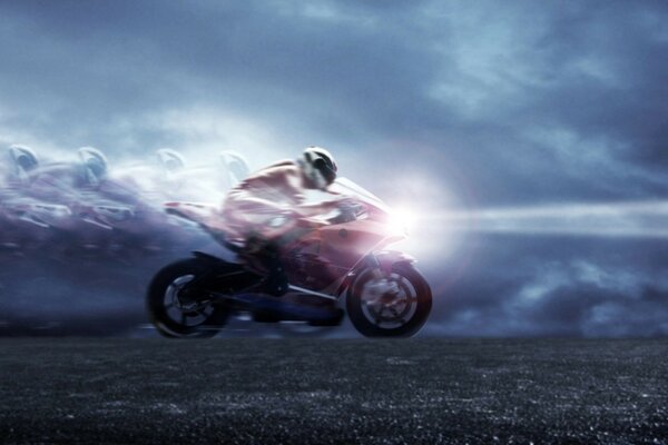 High-speed motorcycle racing