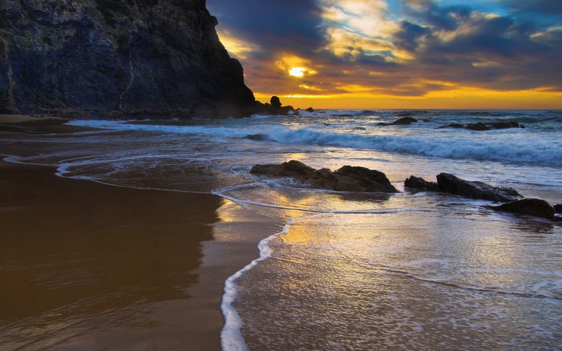 sea and ocean water sunset dusk evening beach ocean surf travel dawn seashore sea landscape seascape outdoors nature