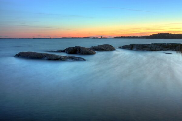 Mer calme longue exposition