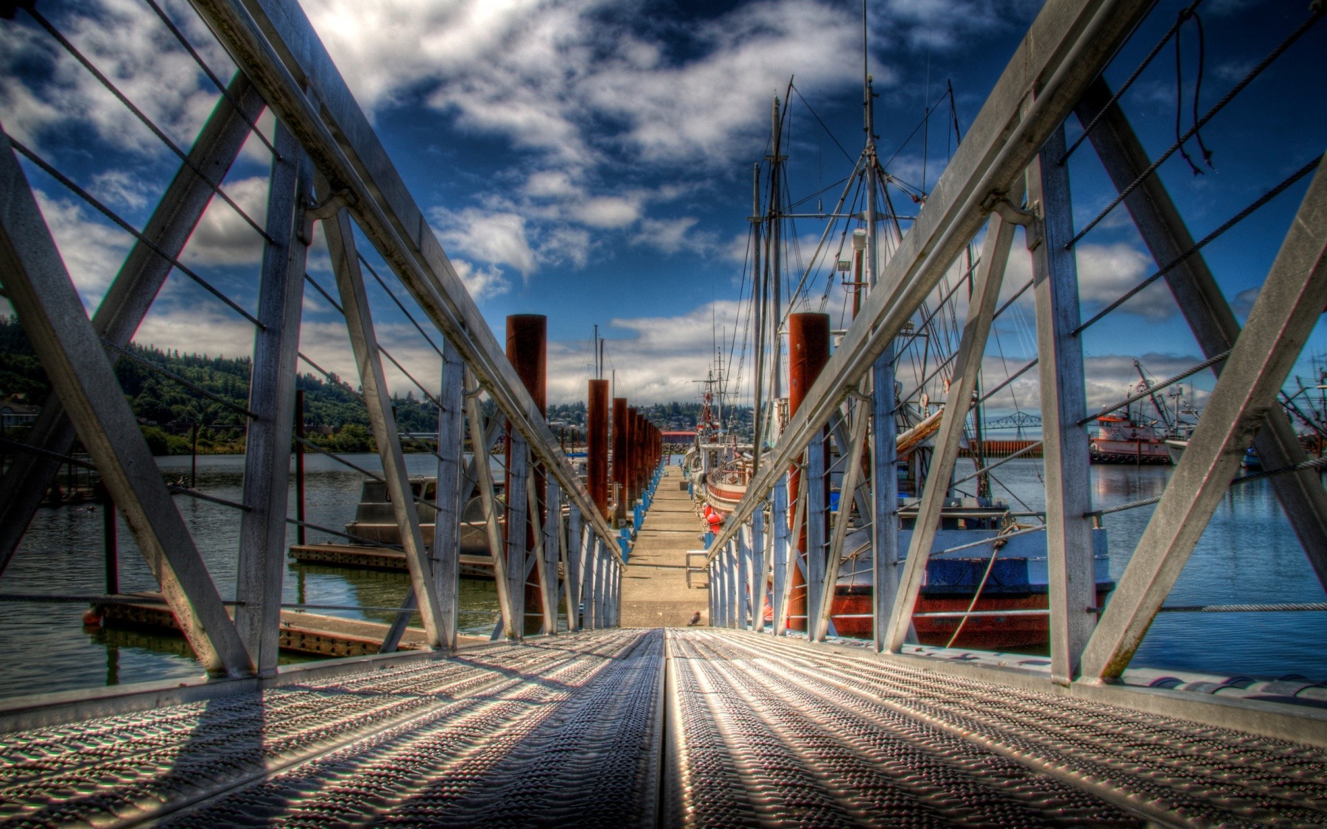 sea and ocean bridge sky architecture construction steel travel expression transportation system modern building