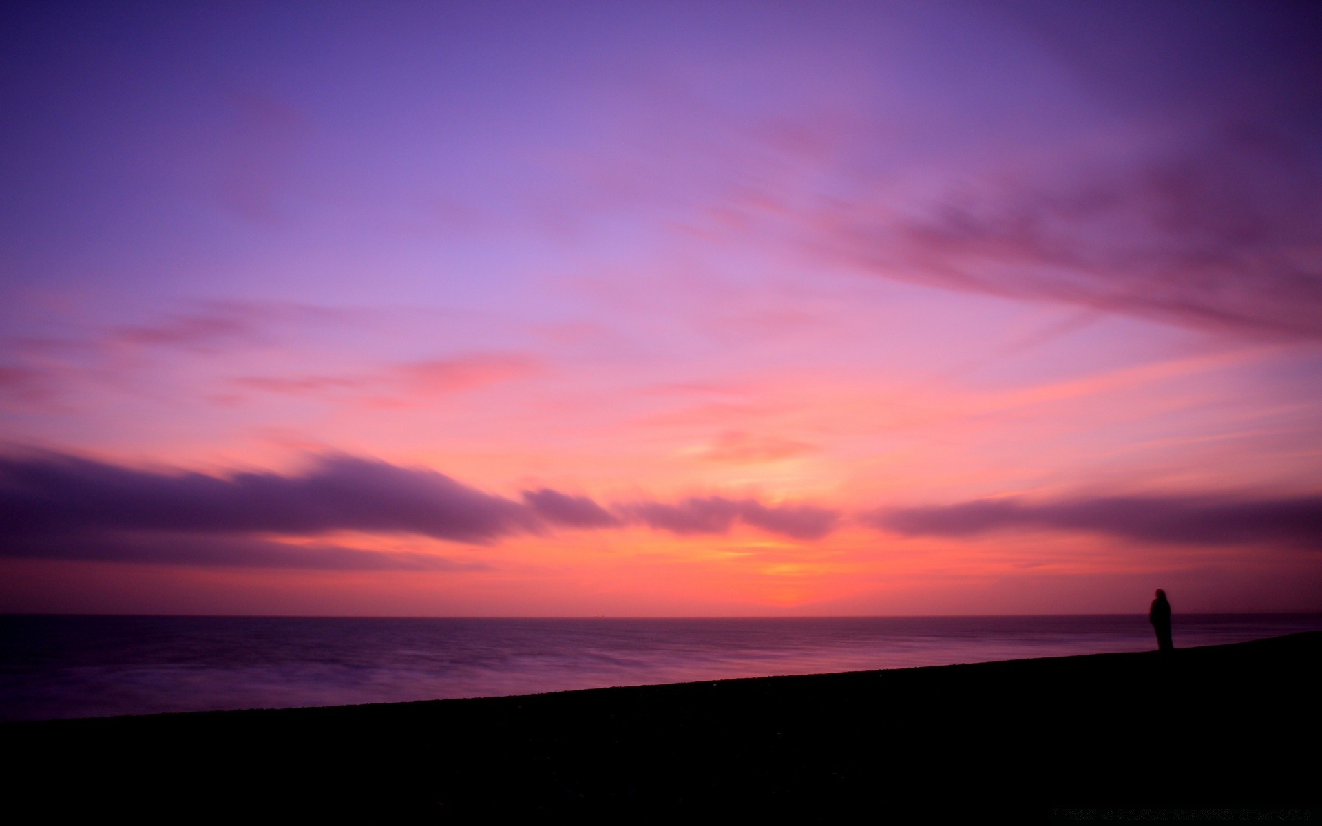 sea and ocean sunset dawn sun dusk evening sky nature landscape fair weather light summer outdoors silhouette sea water