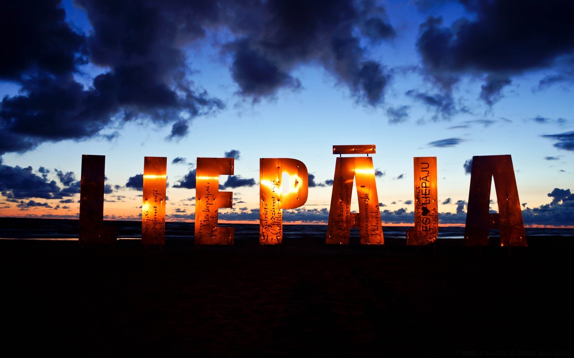 sea and ocean sunset evening dusk sky city light dawn travel landscape