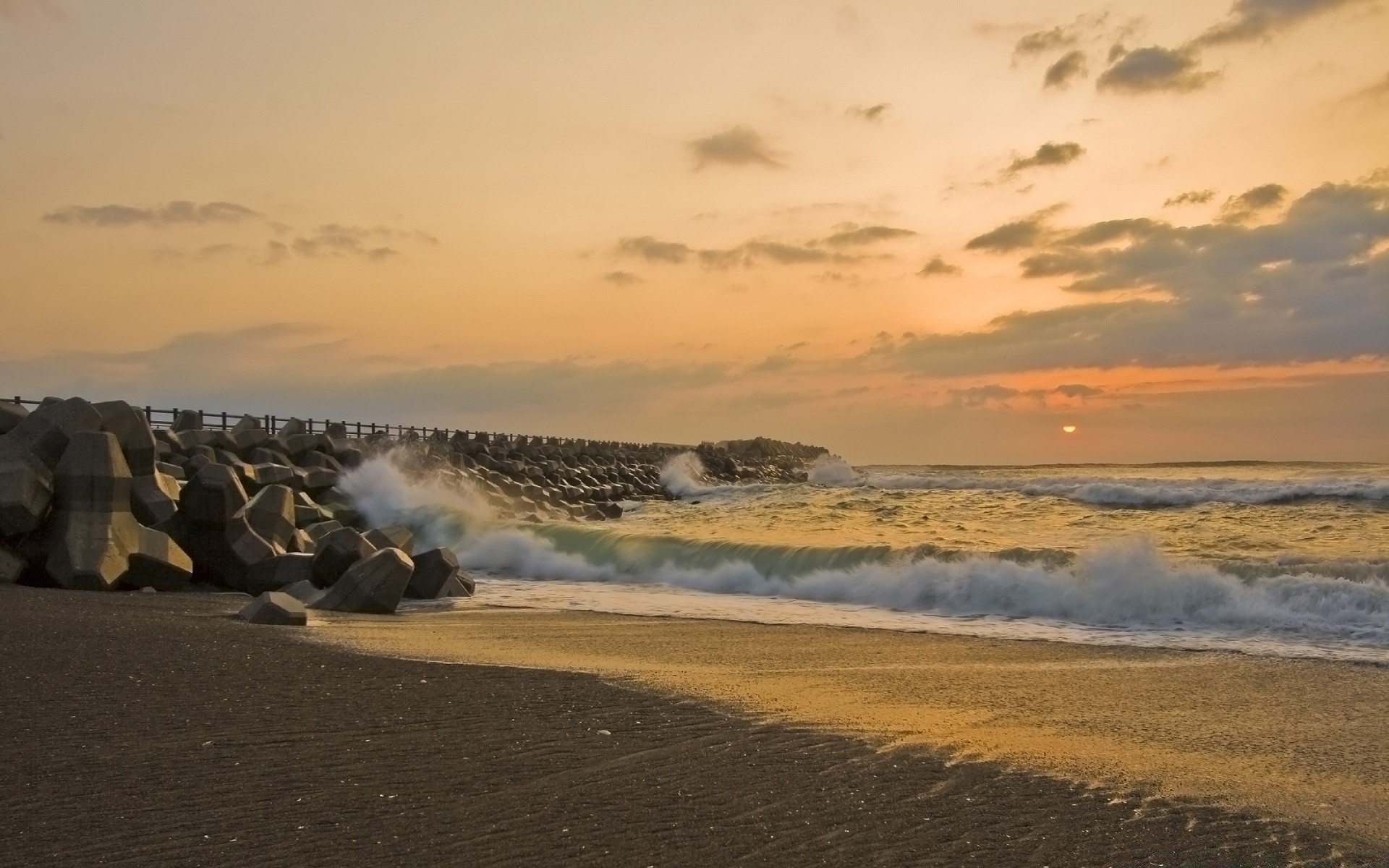 海洋和海洋 水域 海滩 日落 海洋 海 海洋 景观 日出 傍晚 风暴 景观 旅游